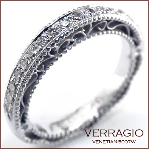 Venetian-5007W - Wedding Band from Verragio Venetian-5007W - Matching wedding band to Venetian-5007 engagement ring