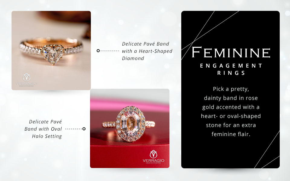 feminine engagement rings