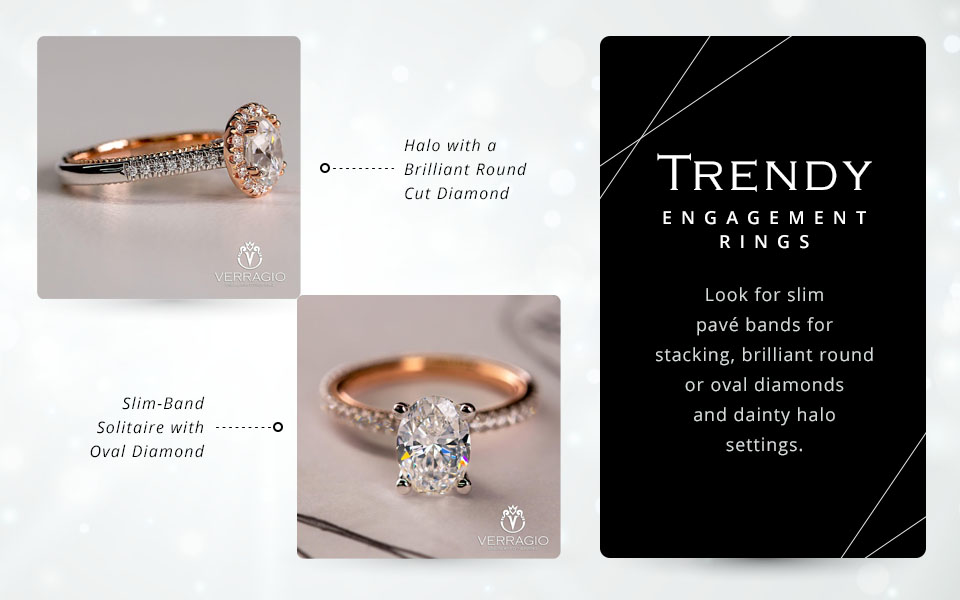 trendy engagement rings