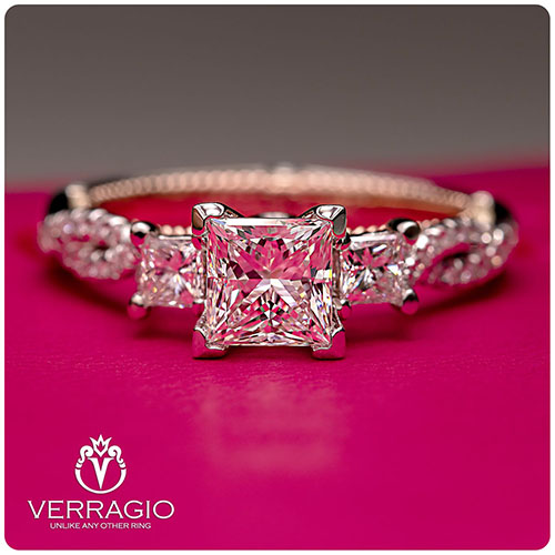 three stone engagement ring