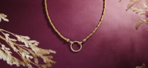 braided gold and diamond necklace